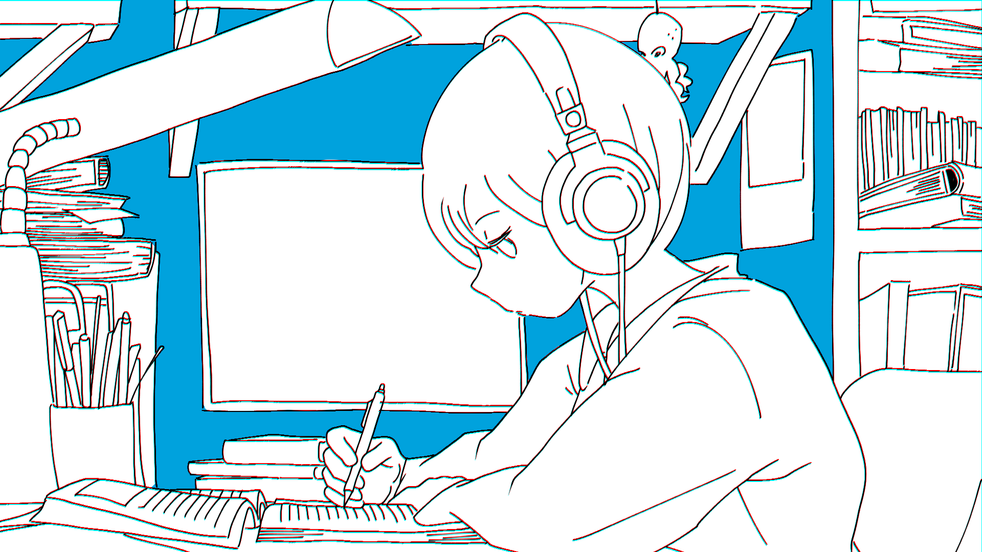 Dynamic character and graphic composition